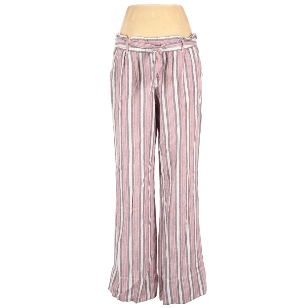Jolt Stripes Pink Gray White Linen Pants Size XL